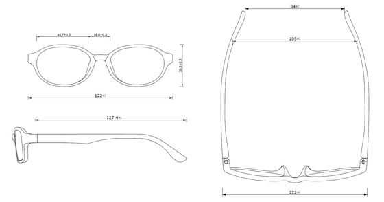 Customized Unisex Anti Bacterial Glasses 47-15-130mm Size Stylish For Kids